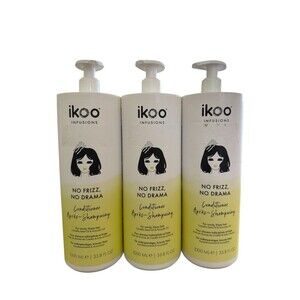iKoo Infusions No Frizz, No Drama Conditioner 33.8 Fl Oz New Pack of 3